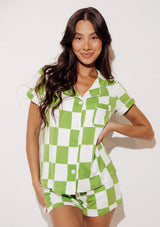 Women's - Catnapper Set - Big Check (Green Tea)