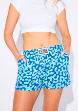 Women's - Catnapper Set - Abstract Coral (Blue)